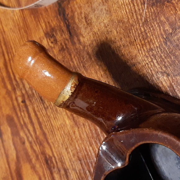 Vintage Brown Porcelain Ashtray Made In Japan - Picture 3 of 9